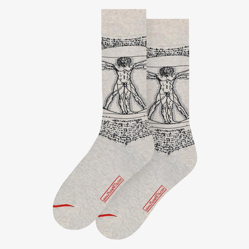 Calze Art Sox The Vitruvian Man Grey