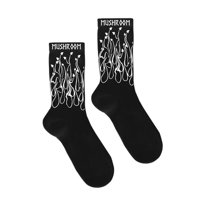 Calze socks Mushroom Flame black white