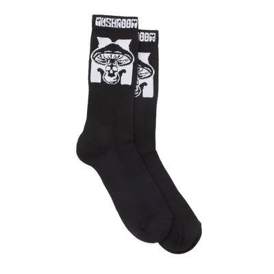 Calze socks Mushroom Logo black white