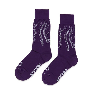 Calze socks Octopus Outline white purple