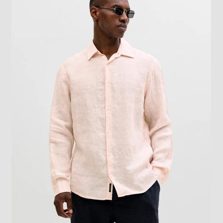 Camicia Jack & Jones Lawrence Linen LS Pink
