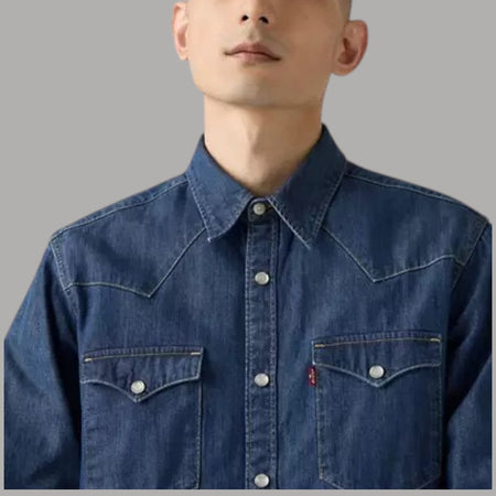 Camicia in Jeans Levi's Western Barstow Denim 100% Cotone - Prodotti di Classe
