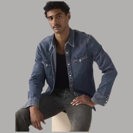 Camicia in Jeans Levi's Western Barstow Denim 100% Cotone - Prodotti di Classe