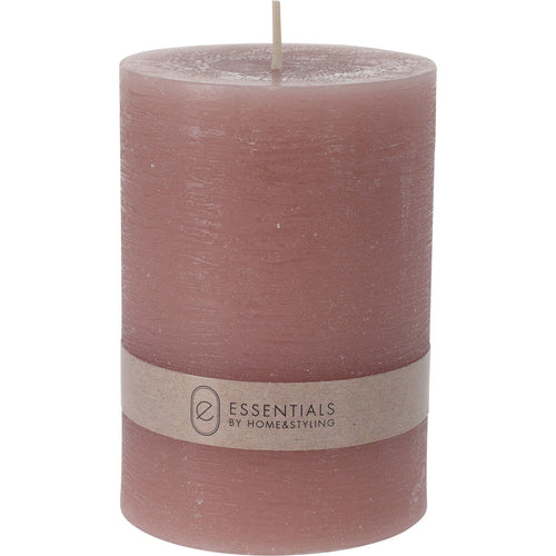 Candela decorativa Rustica cilindrica di cera a colonna da interno ed esterno