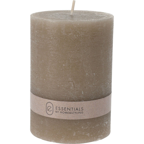 Candela decorativa Rustica cilindrica di cera a colonna da interno ed esterno