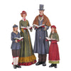Statuette Famiglia Cantori con colori natalizi in poli-resina h 40 cm Storia Dino Bianchi 2021