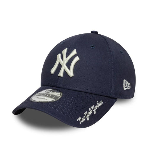 Cap New Era 940 New York Yankees MLB Visor Script navy