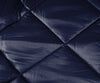 Trapunta matrimoniale Invernale bifaccia-double face in raso di puro cotone Made in Italy Beige/Blu Notte