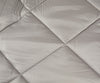 Trapunta matrimoniale Invernale bifaccia-double face in raso di puro cotone Made in Italy Beige/Grigio Fumo