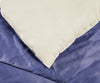 Trapunta matrimoniale Invernale bifaccia-double face in raso di puro cotone Made in Italy Beige/Blu Avio
