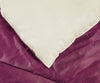 Trapunta matrimoniale Invernale bifaccia-double face in raso di puro cotone Made in Italy Beige/Violaceo