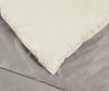 Trapunta matrimoniale Invernale bifaccia-double face in raso di puro cotone Made in Italy Beige/Grigio Fumo
