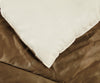 Trapunta matrimoniale Invernale bifaccia-double face in raso di puro cotone Made in Italy Beige/Cacao
