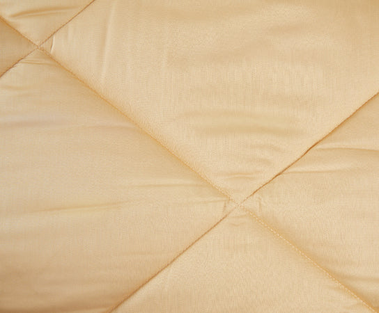Trapunta matrimoniale Invernale bifaccia-double face in raso di puro cotone Made in Italy Beige/Grano