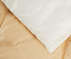 Trapunta matrimoniale Invernale bifaccia-double face in raso di puro cotone Made in Italy Beige/Grano