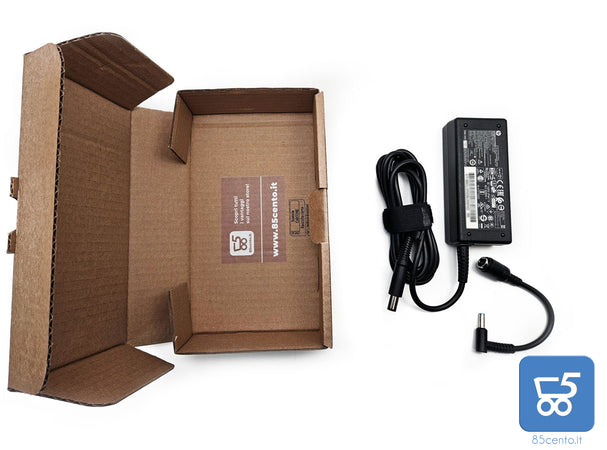 Caricabatterie Originale HP per Notebook Laptop Portatili Mini PC Tiny da 65W 19,5 V 3,33A + Adattatore da 7,4x5mm a 4,5x3mm - Prodotto Nuovi senza cavo alimentazione