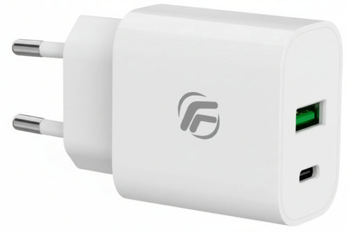 Caricatore USB-A + USB-C Universale 20W Fast Charge Fenner Tech