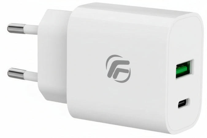 Caricatore USB-A + USB-C Universale 20W Fast Charge Fenner Tech