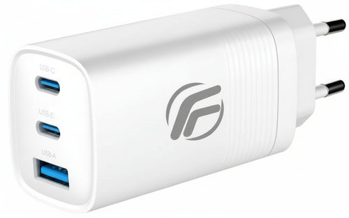 Caricatore Universale GaN Tech 65W 2x USB-C + USB-A Fast Charge Fen...
