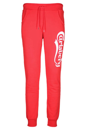 Carlsberg pantalone tuta rossa stampa bianca