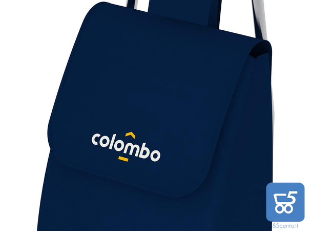 Carrello Porta Spesa Pieghevole Capienza 40 Litri Acciaio Blu Rolly Colombo