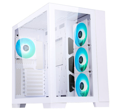 Case DARK CAVE - Gaming Tower- ATX- 4x12cm ARGB fan- 2xUSB3- Type-C- Side & Front Panel Temp Glass- White Edition