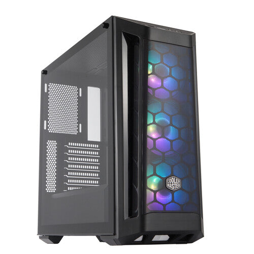 Case MasterBox MB511 ARGB- 2xCombo 2.5/3.5-5xSSD- 3x 120 ARGB fans-incl. controller-Radiator Support-Temp.Glass Side P.-NO PSU