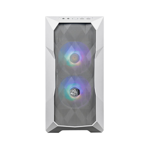Case MasterBox TD300 Mesh White- 2USB3.2-2xCombo 2.5/3.5-2x2.5-2x120mm SickleFlow PWM ARGB Front Fans-ARGB/PWM Hub-NO PSU