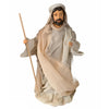 Natività completa statue per presepe vestiti in tessuto Bianco e Beige h 20 cm