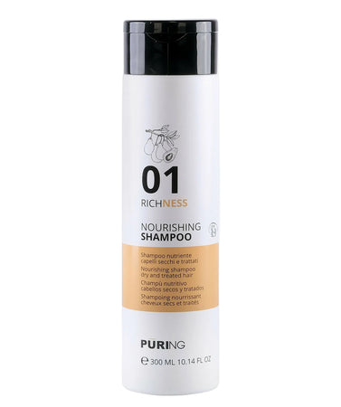 Shampoo Nutriente Capelli Secchi Puring Richness – Con Avocado e Proteine della Seta, Idratante Riparatore Capelli Morbidi e Luminosi
