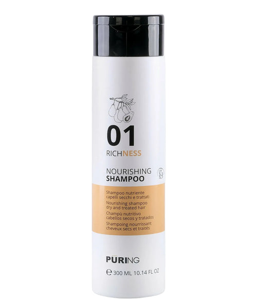 Shampoo Nutriente Capelli Secchi Puring Richness – Con Avocado e Proteine della Seta, Idratante Riparatore Capelli Morbidi e Luminosi