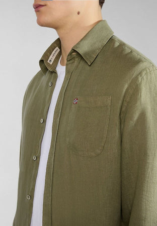 NAPAPIJRI CAMICIA G-LINEN LS da uomo
