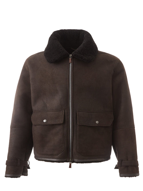 Lardini Giubbino Montone Marrone da uomo