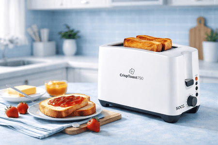 Tostapane SOGO 2 Fette 7 Livelli di Tostatura con Scongelamento Riscaldamento Centratura Automatica Pane