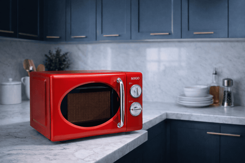 Forno a Microonde Retrò 20L 700W Rosso