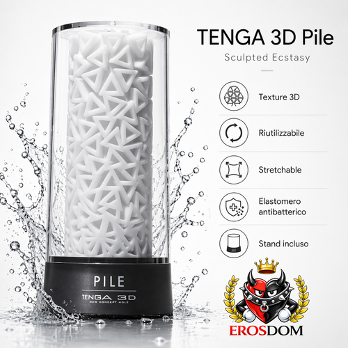 Masturbatore uomo Tenga 3D Pile texture alta stimolazione morbido antibatterico