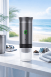 Macchina Caffè Portatile Ricaricabile 4 in 1 20 Bar Compatibile Capsule e Caffè Macinato, Estr. Calda/Fredda, Batteria 7500mAh, USB-C per Viaggio e Auto