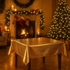 Tovaglia pratica effetto metal per tavolo di Natale 140 x 240 cm