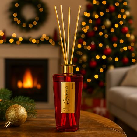 Diffusore di essenza in vetro rosso decorazione e profumazione per ambienti