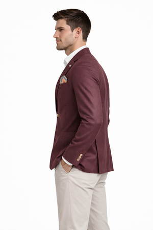 Bob Giacca uomo monopetto tessuto stampato