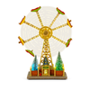 Giostra natalizia ruota panoramica con luci led e movimento per decorazioni natalizie