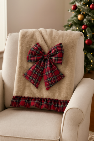 Blanc Mariclò Plaid Scotland Fiocco 140×170cm A38924 2510S20