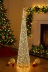 Albero decorativo cono in metallo con luci Led per decorazione natalizia