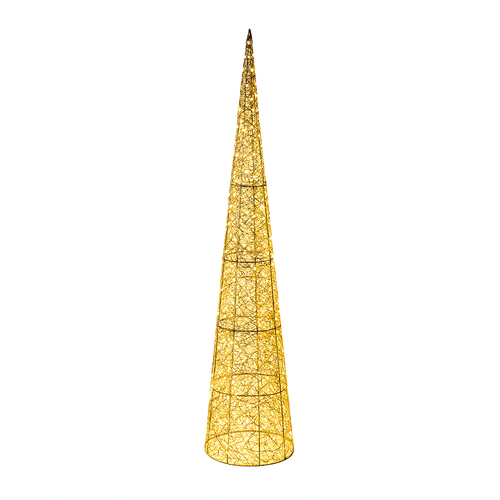 Albero decorativo cono in metallo con luci Led per decorazione natalizia