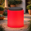 Poltroncina luminosa Round Bright rotonda con led pouf Made in Italy per esterno