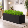 Vaso Cromia rettangolare per piante in resina Made in Italy 100 x 40 cm
