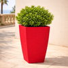 Vaso Cromia Adone quadrato decorazione in resina Made in Italy da h 38 cm
