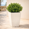 Vaso Cromia Adone quadrato decorazione in resina Made in Italy da h 38 cm