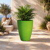 Vaso Cromia Adone rotondo decorazione in resina Made in Italy da h 38 cm