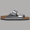 Ciabatte Birkenstock Arizona Donna Nero Metallico Stretta Fit